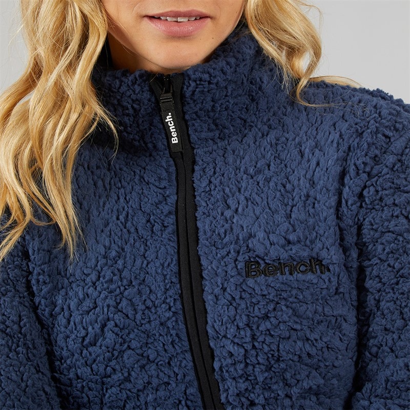 Bench Dame Sherpa Fleece Jakke Blå - Billede 3
