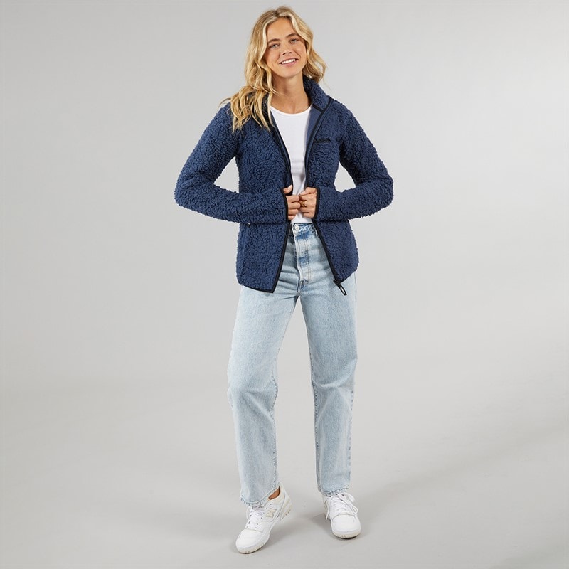 Bench Dame Sherpa Fleece Jakke Blå - Billede 4