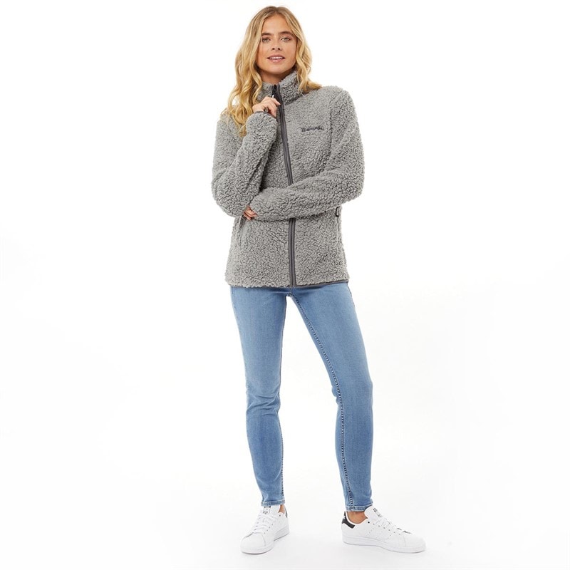 Bench Dame Sherpa Fleece Jakke Grå - Billede 3