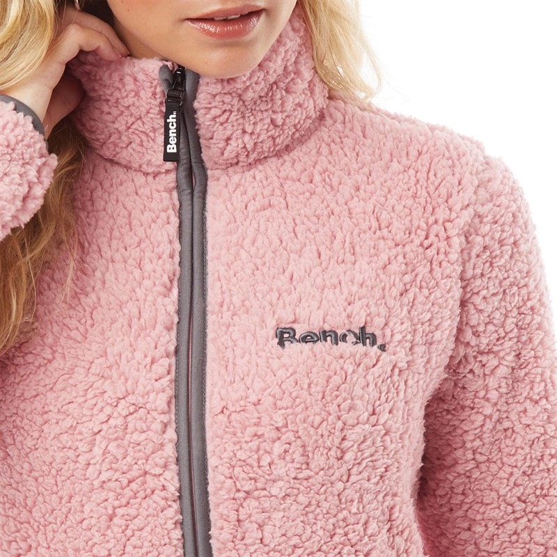 Bench Dame Sherpa Fleece Jakke Pink - Billede 3