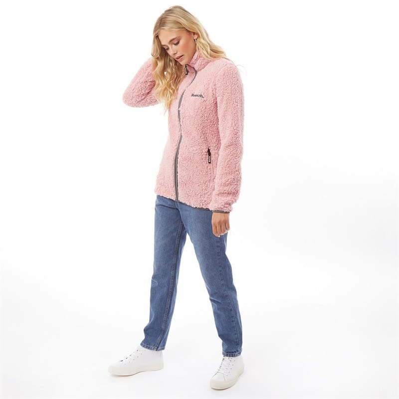 Bench Dame Sherpa Fleece Jakke Pink - Billede 4
