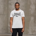 Everlast Mænd Ikonisk Maksimeret Logo T-shirt Hvid