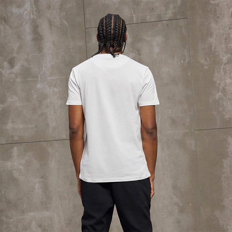 Everlast Mænd Ikonisk Maksimeret Logo T-shirt Hvid - Billede 2