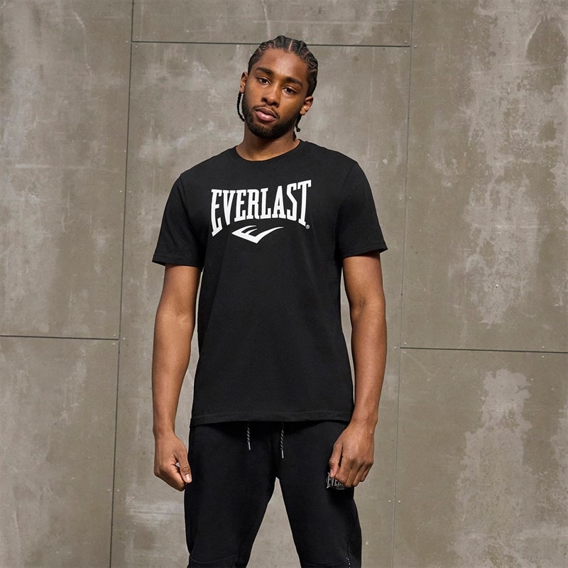Everlast Herre Iconic Maximized Logo T-shirts Sort - Billede 1