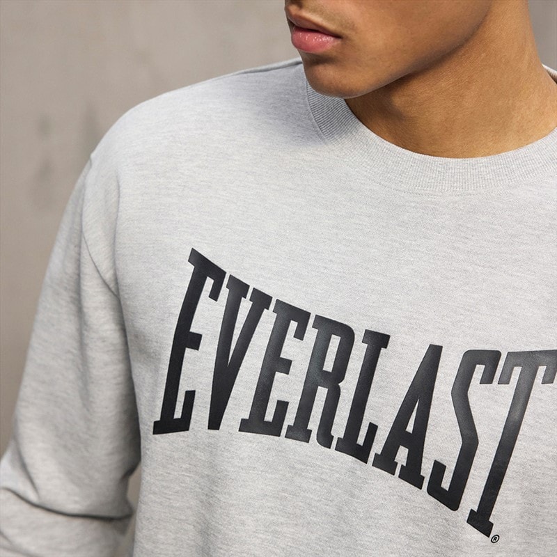 Everlast Herre Ikoniske Maksimeret Sweatshirt Lysegrå Mel - Billede 5