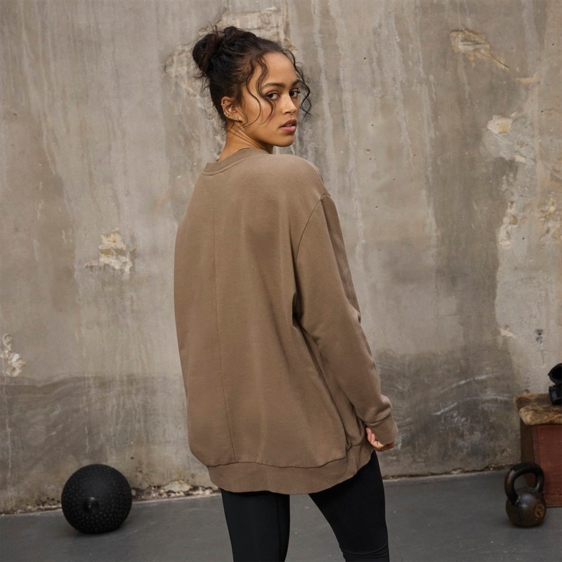 Everlast Dame Oversized Crew Neck Sweatshirt Fossil - Billede 2