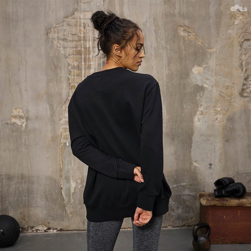 Everlast Dame Oversized Crew Neck Sweatshirt Black Beauty - Billede 2