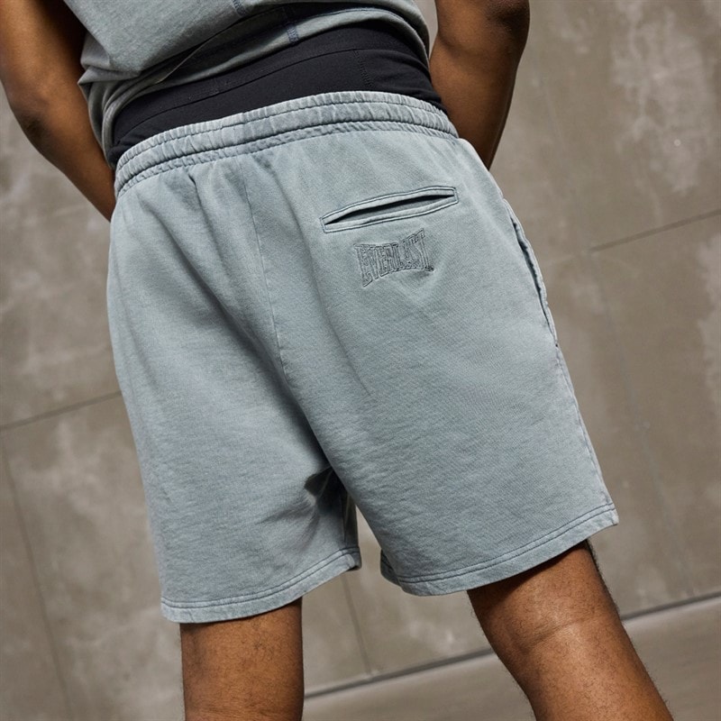 Everlast Herre Vaskede Sweat Shorts Smoke Blue - Billede 4