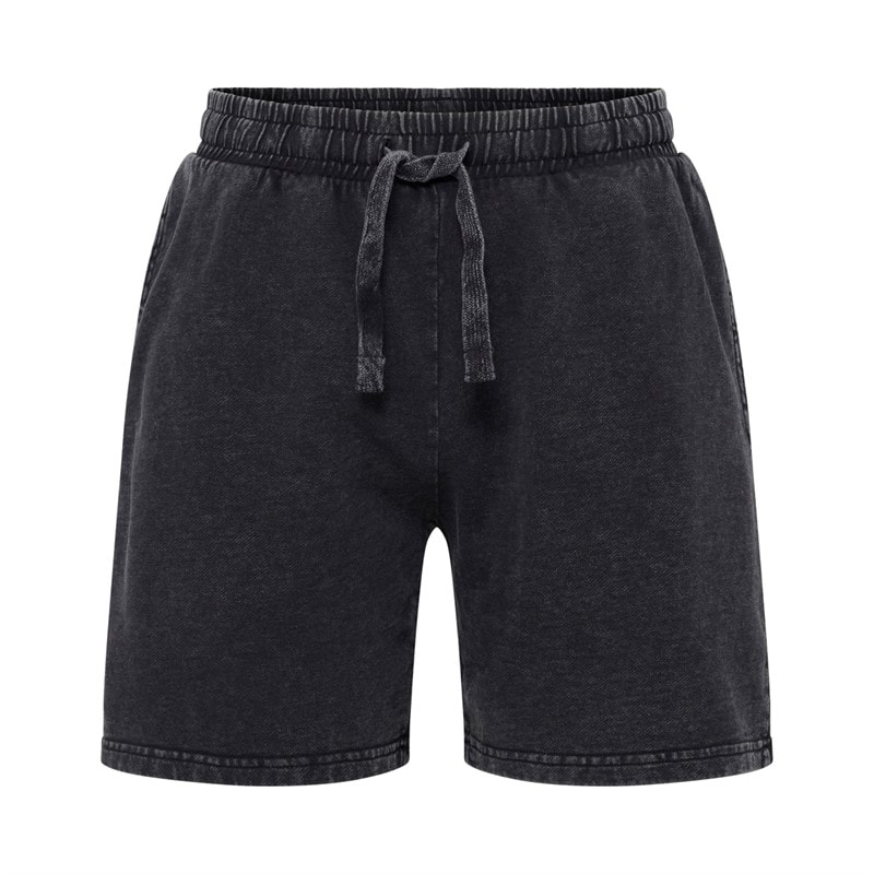 Everlast Herre Vaskede Sweat Shorts Black Beauty - Billede 1