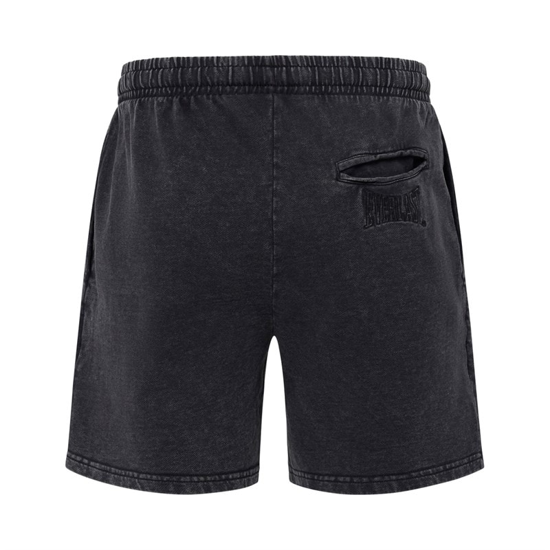 Everlast Herre Vaskede Sweat Shorts Black Beauty - Billede 2