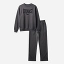 Everlast Herre Logo Rund Hals Og Joggingbukser Sæt Ashpalt