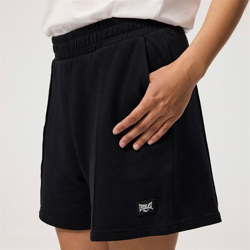 Everlast Dame Vide Pintuck Sweat Shorts Black Beauty - Billede 3