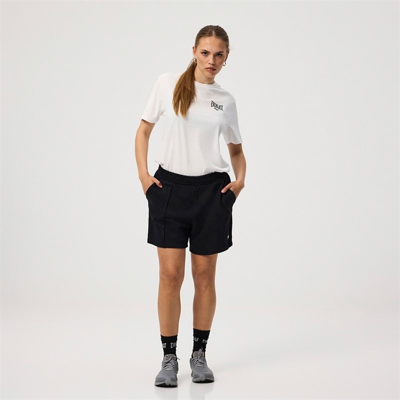 Everlast Dame Vide Pintuck Sweat Shorts Black Beauty - Billede 4