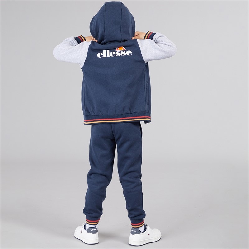 Ellesse Drengenes Renato Logo Hættetrøje Og Joggingbukser Sæt Blå/Grå - Billede 2