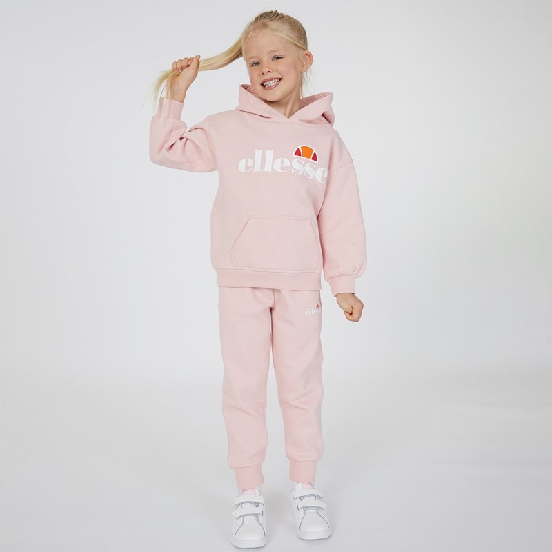 Ellesse Piger Hoodie og Joggingbukser Sæt med Jessica Logo Rosa - Billede 1