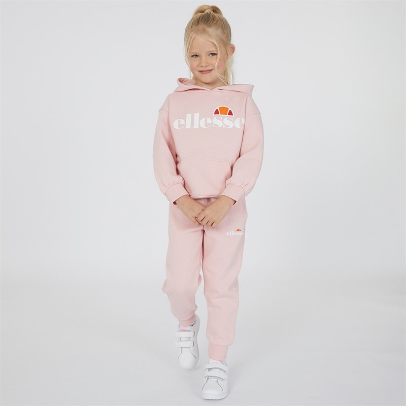 Ellesse Piger Hoodie og Joggingbukser Sæt med Jessica Logo Rosa - Billede 3