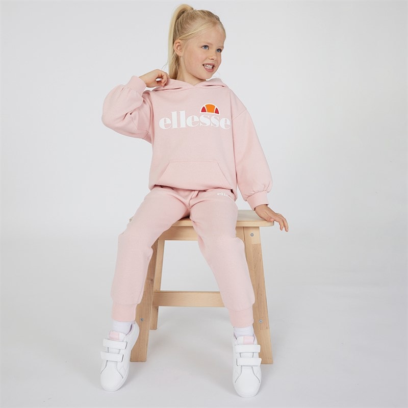 Ellesse Piger Hoodie og Joggingbukser Sæt med Jessica Logo Rosa - Billede 4
