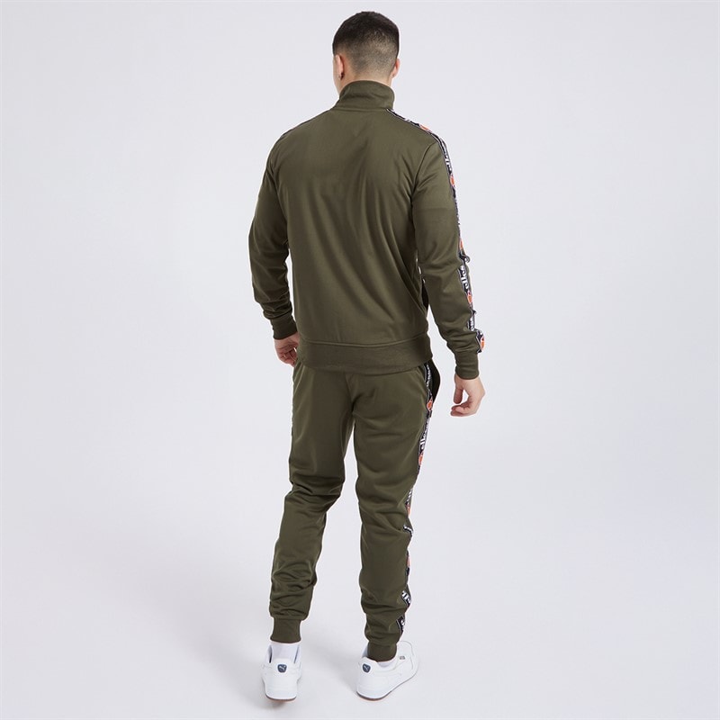 Ellesse Herre Giraldo Tapede Poly Tracksuit Khaki - Billede 2
