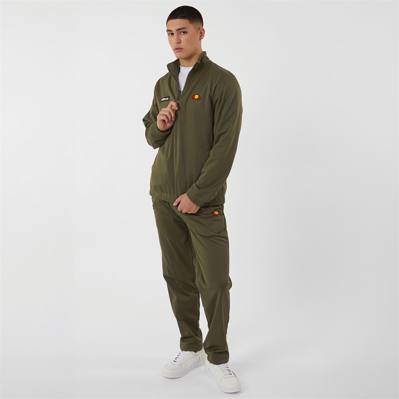 Ellesse Herre Ferrari Poly Tracksuit Khaki - Billede 3