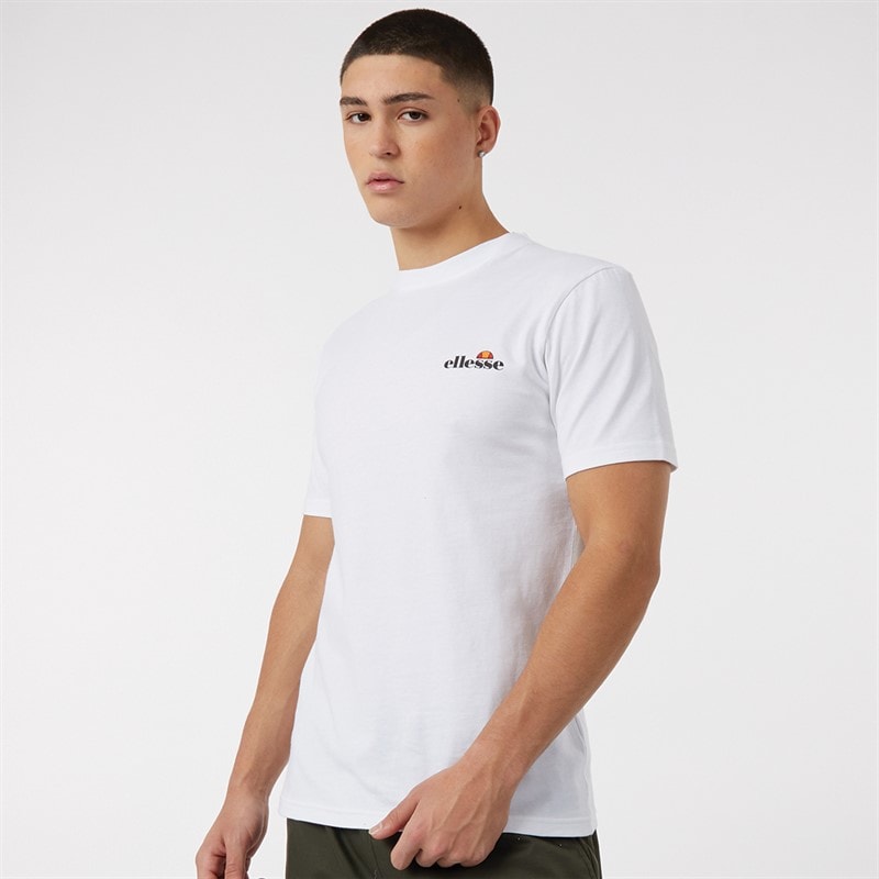 Ellesse Herre Benzina Heritage Ryg Logo T-shirt Hvid - Billede 2