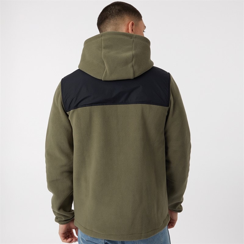 Ellesse Herre Drago Fleecejakke med hætte Khaki - Billede 2