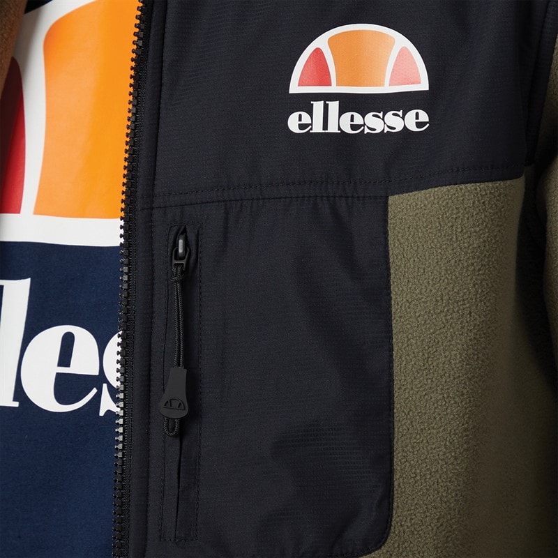 Ellesse Herre Drago Fleecejakke med hætte Khaki - Billede 3