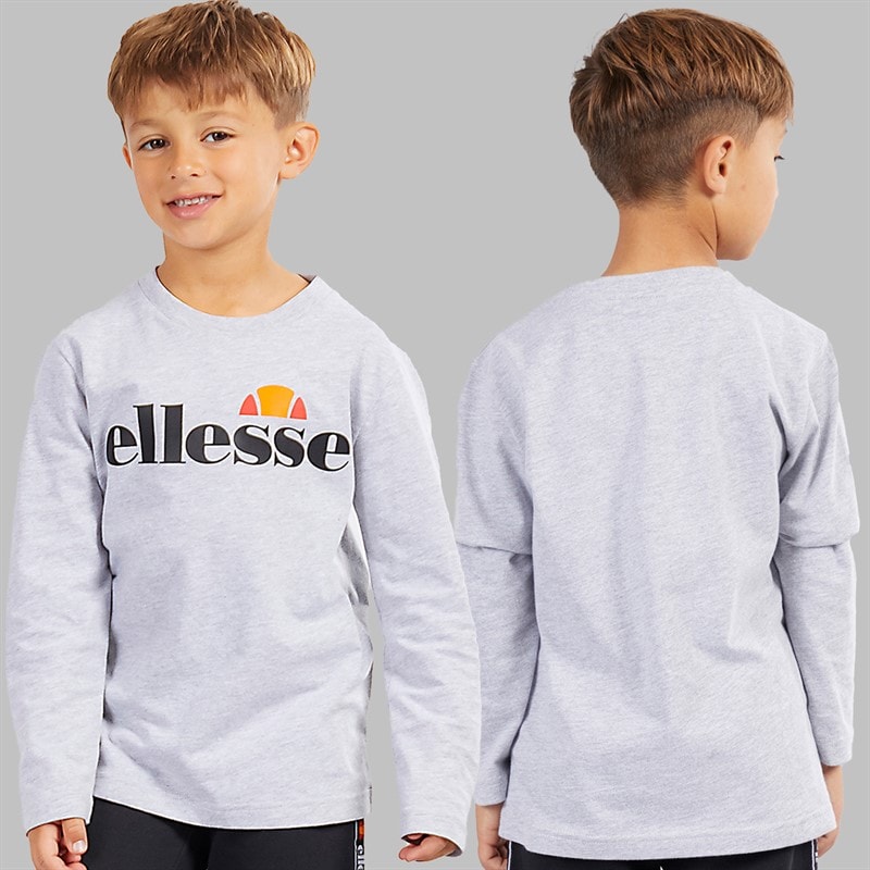 Ellesse Drenge Dominic Hættetrøje T-shirt Og Joggingbukser Sæt Sort/Grå - Billede 2