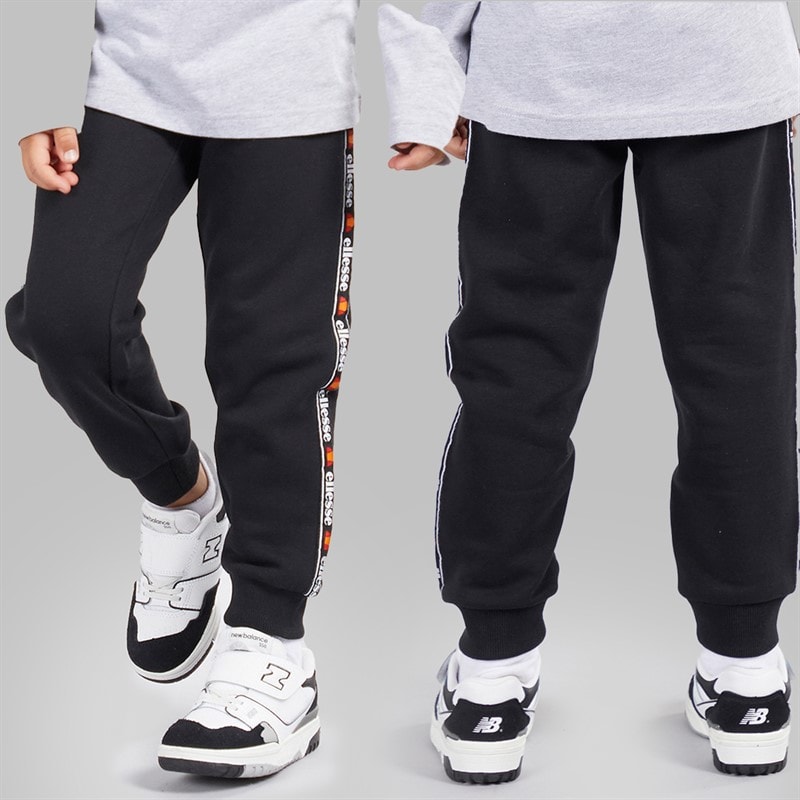 Ellesse Drenge Dominic Hættetrøje T-shirt Og Joggingbukser Sæt Sort/Grå - Billede 4