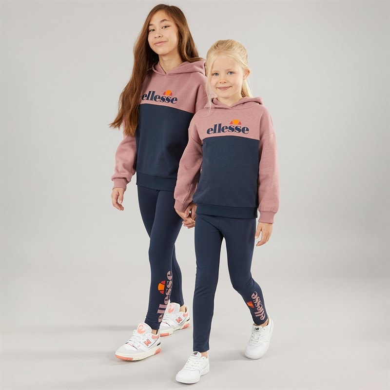 Ellesse Piger Maria Logo Træningsdragt Rose/Navy - Billede 4