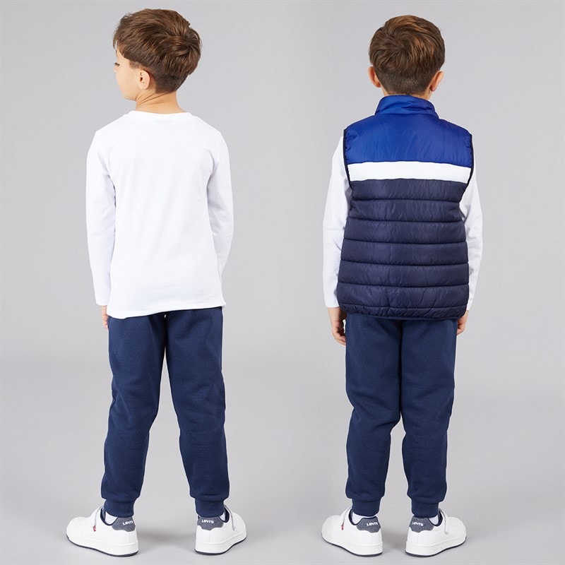 Ellesse Drenge Jacob Vest T Shirt Og Joggingbukser Sæt Navy - Billede 2