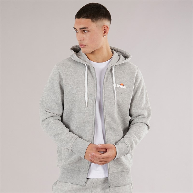 Ellesse Herre Klemerio Full Zip Hættetrøje Light Grey Marl - Billede 3