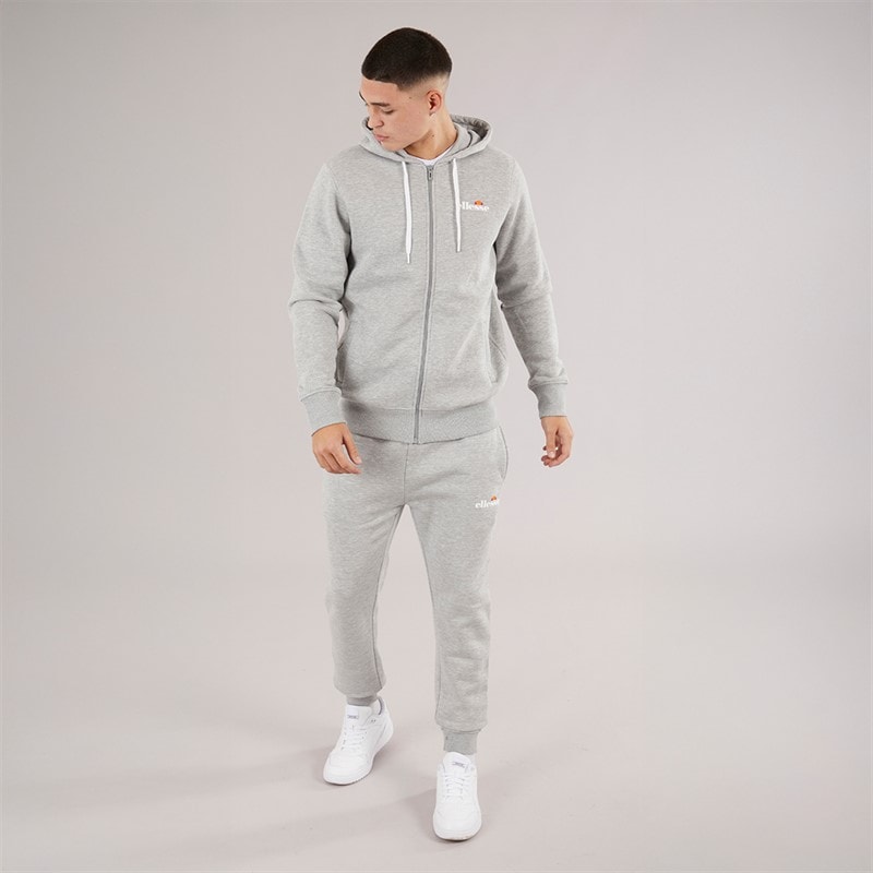 Ellesse Herre Klemerio Full Zip Hættetrøje Light Grey Marl - Billede 4