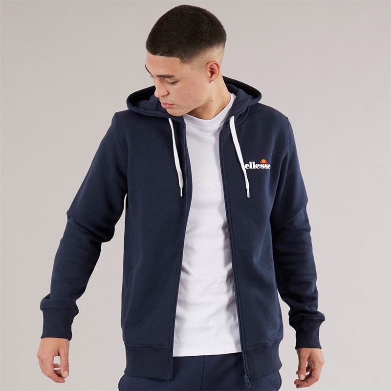 Ellesse Herre Klemerio Full Zip Hættetrøje Navy - Billede 3