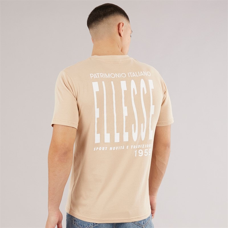 Ellesse Herre Retanna Ryg Logo T-shirt Natural - Billede 3