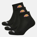Ellesse Børn Tre Par Kvart Sokker Sort