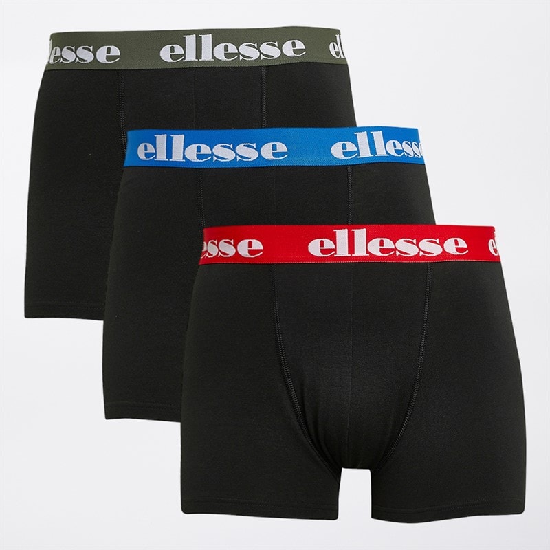 Ellesse Herre Tre Pak Underbukser Blå / Rød / Khaki