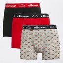 Ellesse Herre Tre Pak Boxer Trunks Sort/Grå/Rød