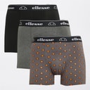 Ellesse Herre Tre Pak Boxer Shorts Sort / Koksgrå / Rød