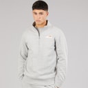 Ellesse Herre Benevento 1/4 Zip Sweatshirt Light Grey Marl