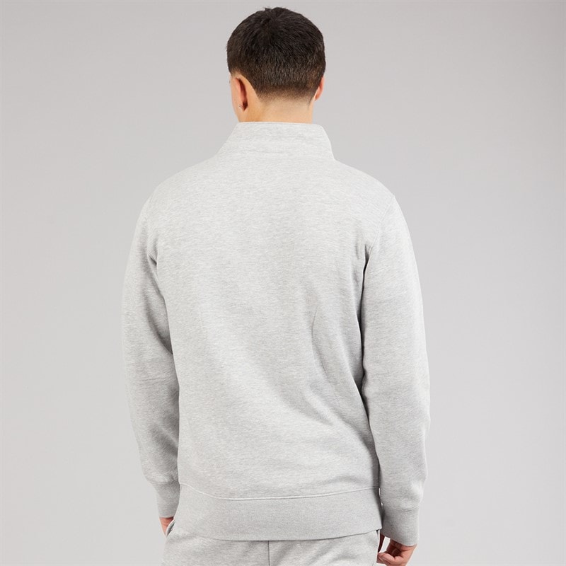 Ellesse Herre Benevento 1/4 Zip Sweatshirt Light Grey Marl - Billede 2