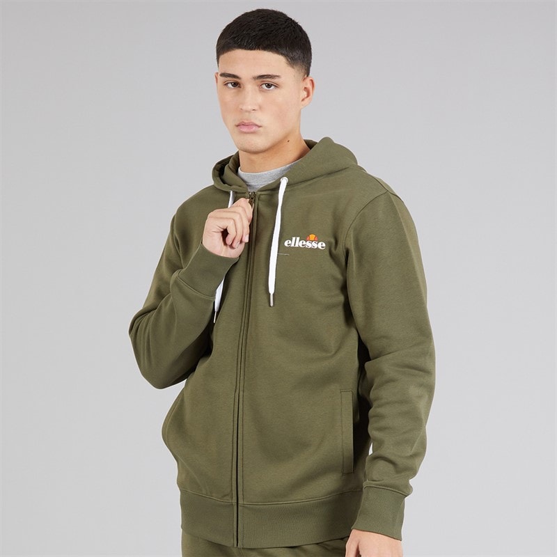 Ellesse Herre Klemerio Lynlås Hættetrøje Khaki - Billede 3