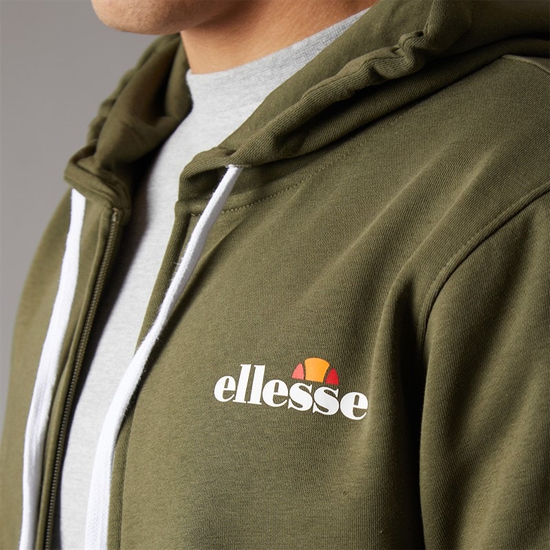Ellesse Herre Klemerio Lynlås Hættetrøje Khaki - Billede 5