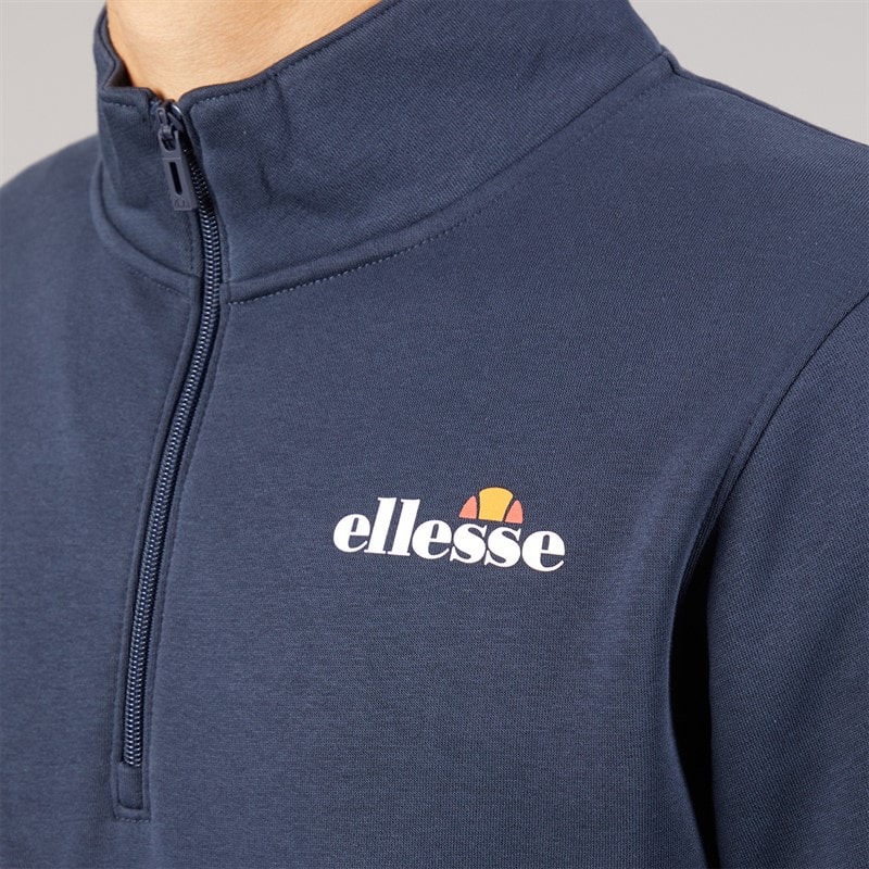 Ellesse Herre Benevento 1/4 Zip Sweatshirt Navy - Billede 3