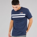 Ellesse Herre Squalius Retro Stribe T-shirt Navy