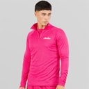 Ellesse Herre Brandon 1/4 lynlås løbetop Hot Pink