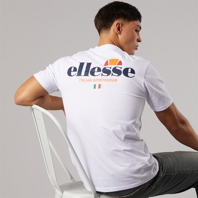 Ellesse Herre Georgio T-shirt med logo bagpå Hvid - Billede 1