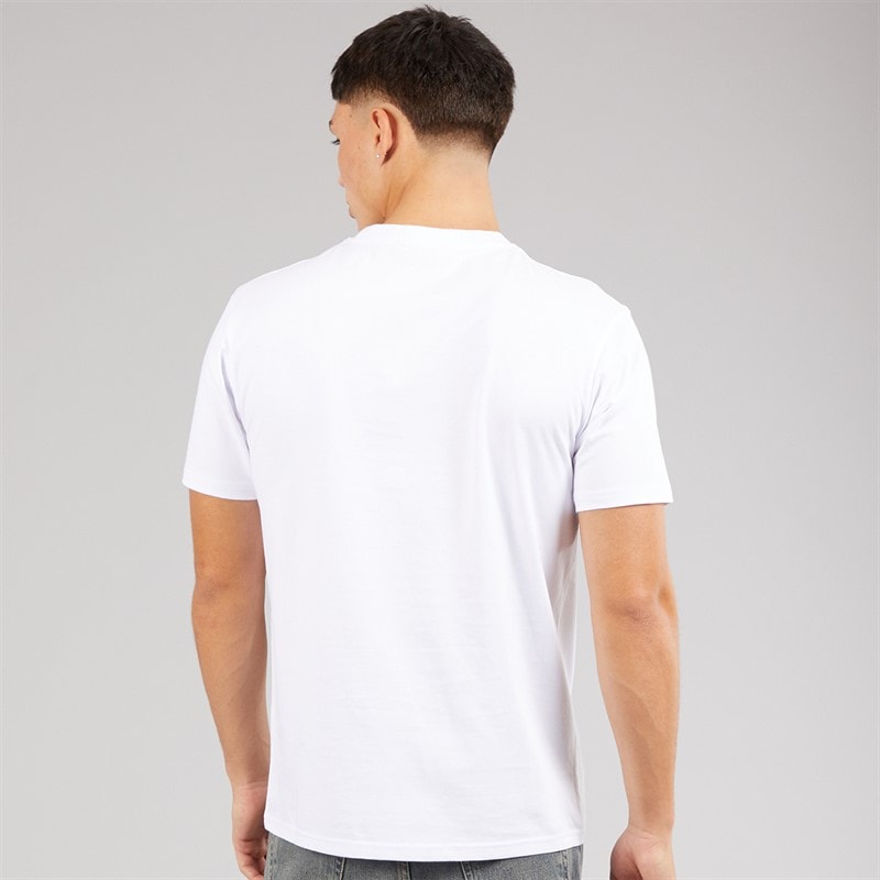 Ellesse Herre Squalius Retro Stribet T-shirt Hvid - Billede 2