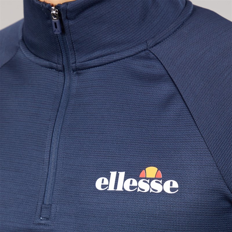 Ellesse Herre Brandon 1/4 lynlås løbetop Navy - Billede 3
