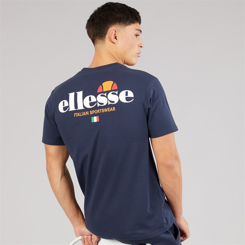 Ellesse Herre Georgio T-shirt med logo bagpå Navy