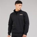 Ellesse Herre Benevento 1/4 Zip Sweatshirt Sort